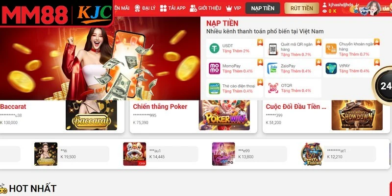 Các phương thức nạp tiền MM88 rất phong phú và đa dạng 